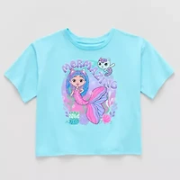 Little & Big Kid Girls Crew Neck Short Sleeve Regular Fit Gabby's Dollhouse Graphic T-Shirt