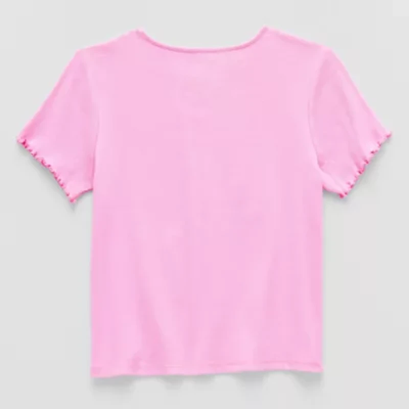 Little & Big Kid Girls Crew Neck Short Sleeve Regular Fit Gabby's Dollhouse Graphic T-Shirt