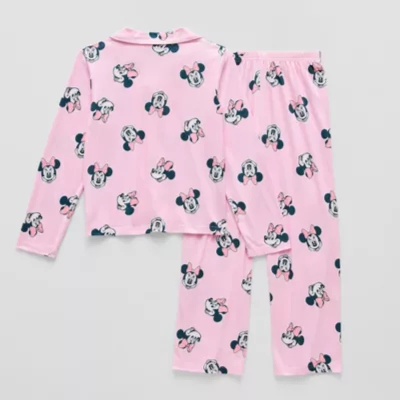 Disney Collection Little & Big Kid Girls Minnie Mouse Short Sleeve 2-pc. Pajama Sets