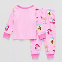 Disney Collection Toddler Girls Princess Crew Neck Long Sleeve 2-pc. Pajama Sets