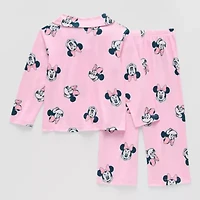 Disney Collection Toddler Girls Minnie Mouse Long Sleeve 2-pc. Pajama Sets