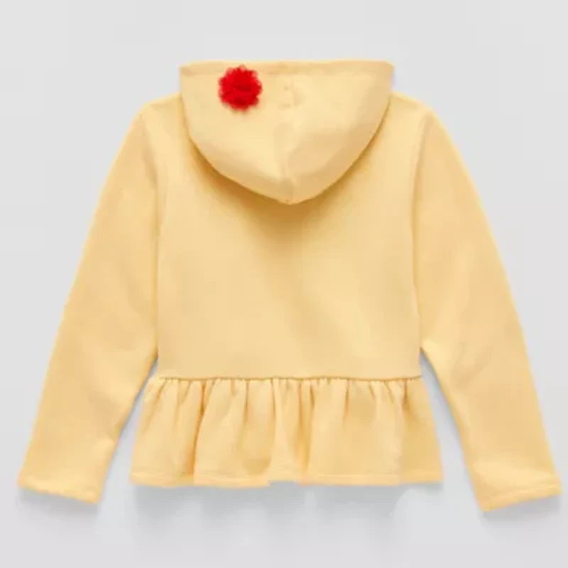 Disney Collection Little & Big Kid Girls Long Sleeve Beauty and the Beast Fleece Hoodie