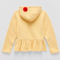 Disney Collection Little & Big Kid Girls Long Sleeve Beauty and the Beast Fleece Hoodie