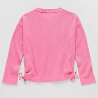 Thereabouts Little & Big Kid Girls Crew Neck Long Sleeve Sweatshirt