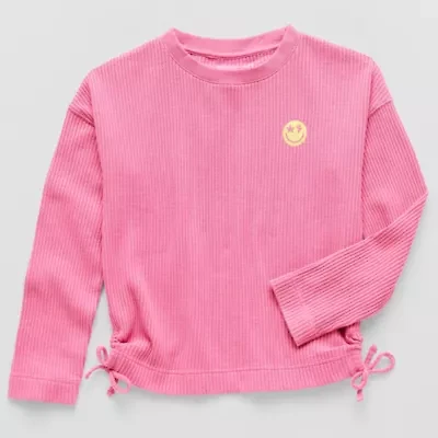 Thereabouts Little & Big Kid Girls Crew Neck Long Sleeve Sweatshirt
