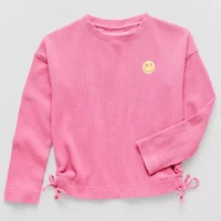 Thereabouts Little & Big Kid Girls Crew Neck Long Sleeve Sweatshirt