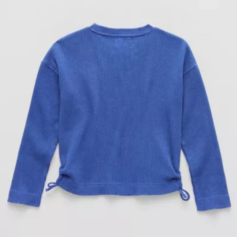 Thereabouts Little & Big Kid Girls Round Neck Long Sleeve Sweatshirt