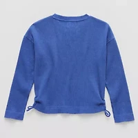 Thereabouts Little & Big Kid Girls Round Neck Long Sleeve Sweatshirt