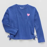 Thereabouts Little & Big Kid Girls Round Neck Long Sleeve Sweatshirt