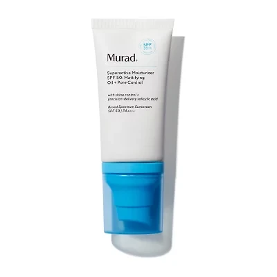 Murad Superactive Moisturizer Spf 50: Mattifying Oil + Pore Control