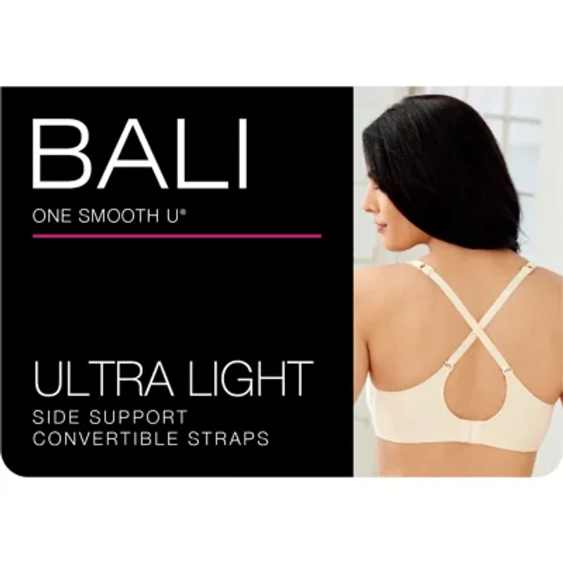 Bali One Smooth U® Ultra Light Convertible Full Coverage T-Shirt Underwire Bra 3439