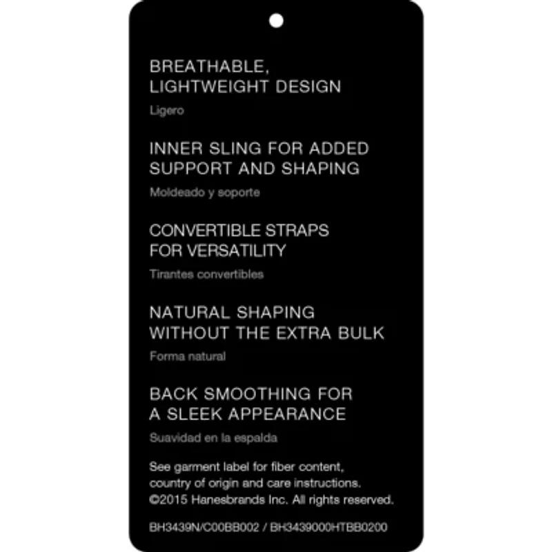 Bali One Smooth U® Ultra Light Convertible Full Coverage T-Shirt Underwire Bra 3439