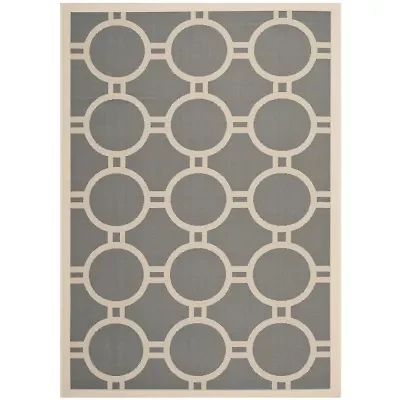 Safavieh Courtyard Collection Shag Geometric Indoor/Outdoor Area Rug