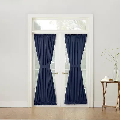 Sun Zero Emory Light-Filtering Rod Pocket Single Door Panel Curtain