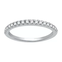 (H-I / I1) Womens 1/4 CT. T.W. Lab Grown White Diamond 10K Gold Wedding Band