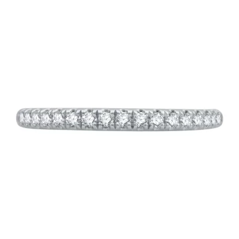 (H-I / I1) Womens 1/4 CT. T.W. Lab Grown White Diamond 10K Gold Wedding Band