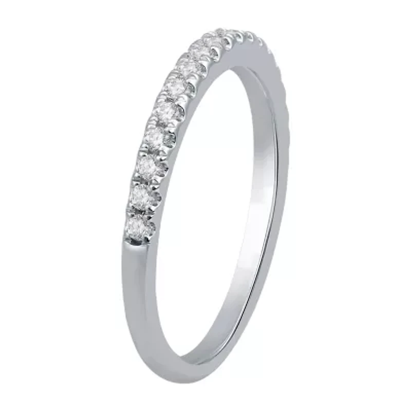 (H-I / I1) Womens 1/4 CT. T.W. Lab Grown White Diamond 10K Gold Wedding Band