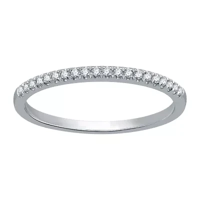 (H-I / I1) Womens 1/10 CT. T.W. Lab Grown White Diamond 10K Gold Wedding Band