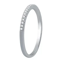 (H-I / I1) Womens 1/10 CT. T.W. Lab Grown White Diamond 10K Gold Wedding Band