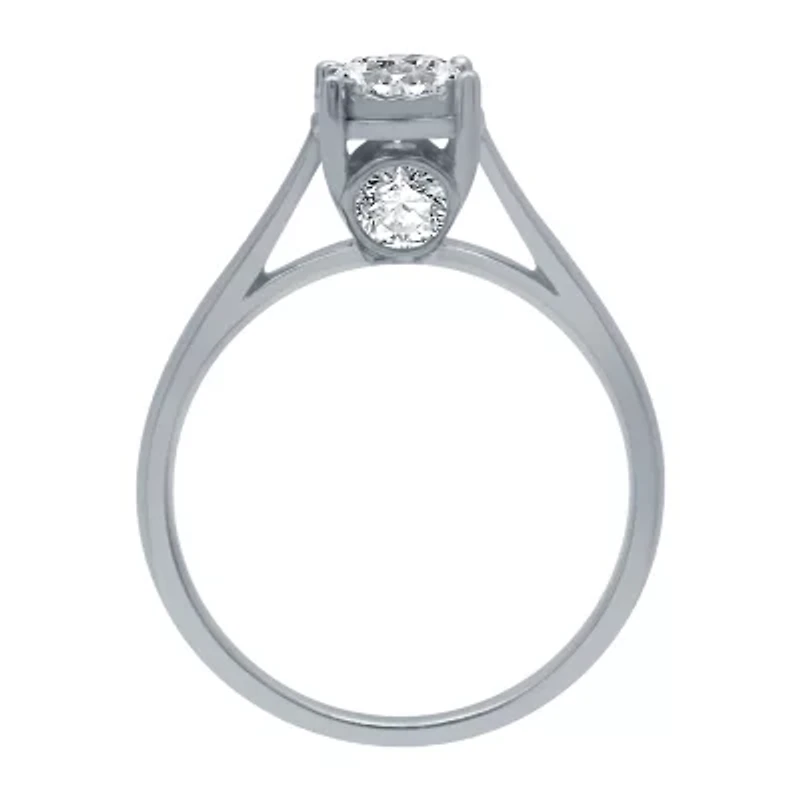 (H-I / I1) Womens 3/4 CT. T.W. Lab Grown White Diamond 10K Gold Engagement Ring