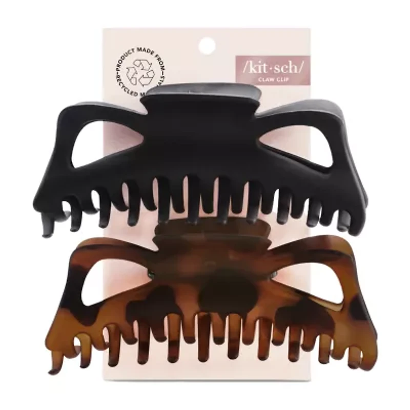 Kitsch Recycled Plastic Jumbo Classic Claw Clips 2pc