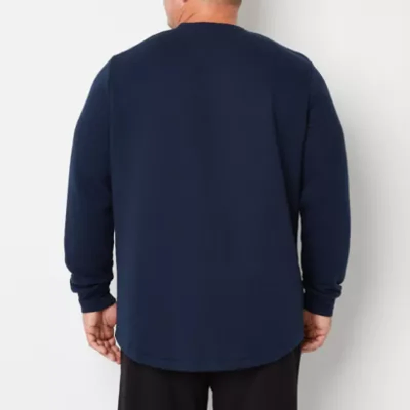 Stylus Mens Crew Neck Long Sleeve Big and Tall T-Shirt
