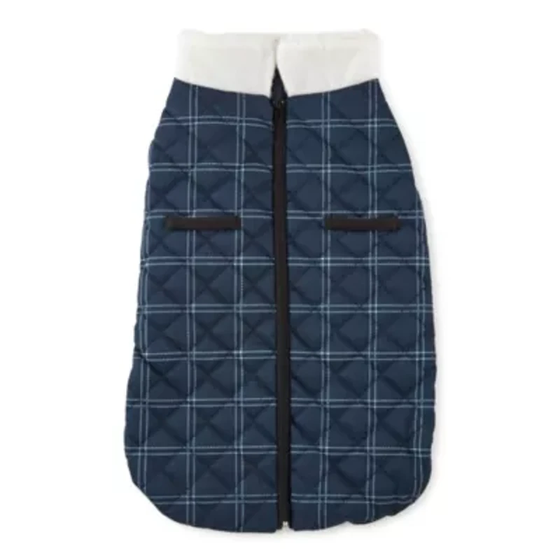 Paw & Tail Plaid Sherpa Dog Collar Vest