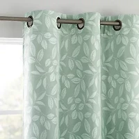 Sun Zero Satti Grommet Top 100% Blackout Single Curtain Panel