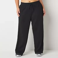 Xersion Womens Mid Rise Ottoman Straight Sweatpant Plus