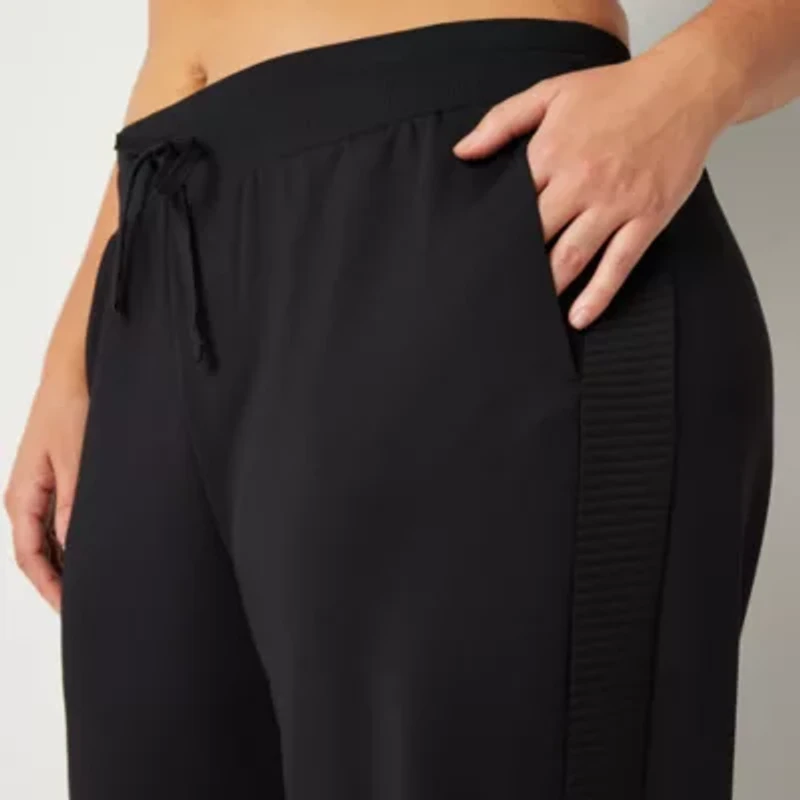 Xersion Womens Mid Rise Ottoman Straight Sweatpant Plus