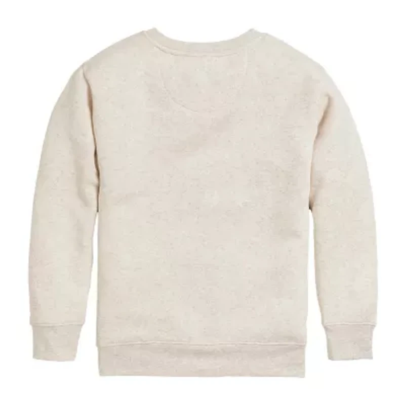 Disney Collection Moana 2 Maui Little & Big Kid Girls Crew Neck Long Sleeve Princess Sweatshirt