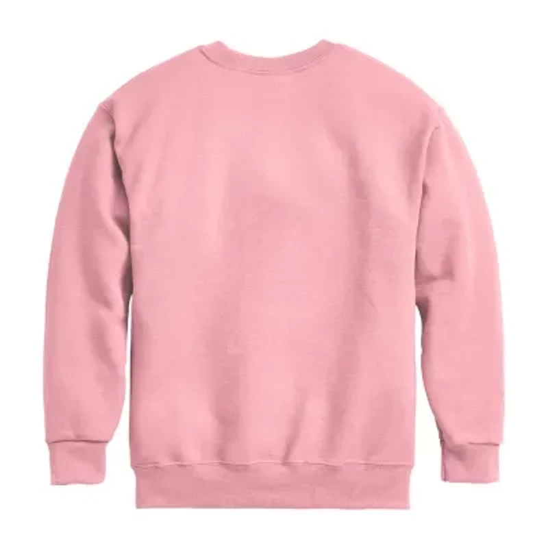 Disney Collection Maui Little & Big Kid Girls Crew Neck Long Sleeve Moana Sweatshirt