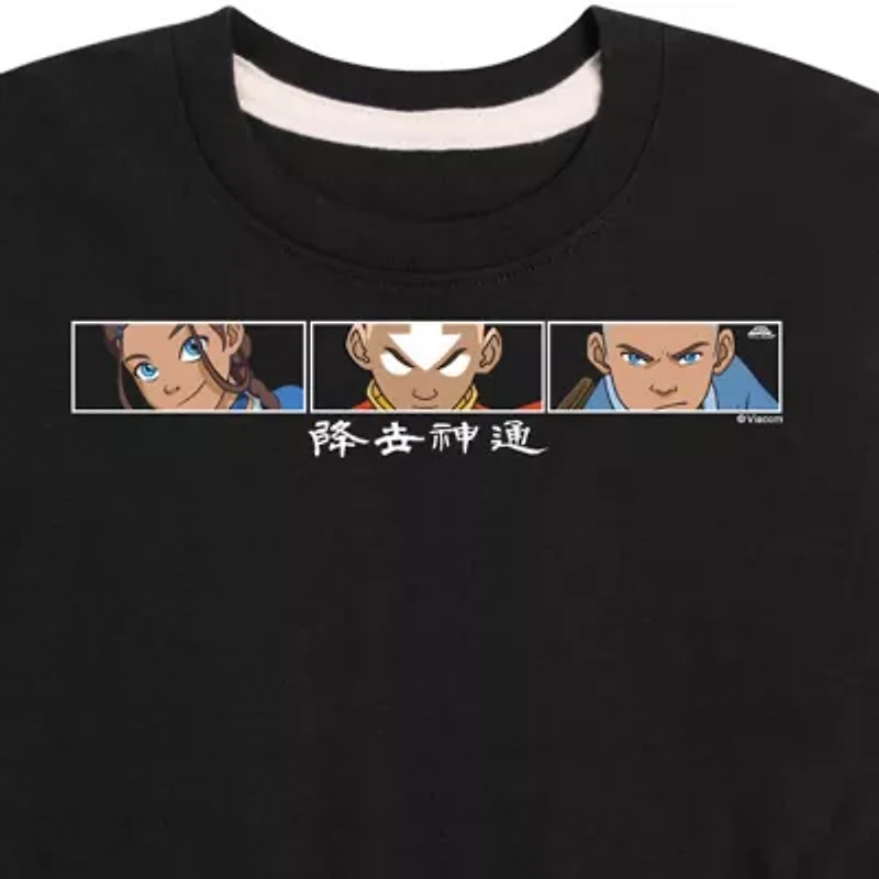 Little & Big Kid Boys Crew Neck Short Sleeve Regular Fit Avatar-The Last Airbender Graphic T-Shirt