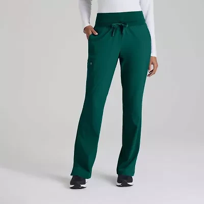 Barco One 5206 Stride 5-Pocket Mid-Rise Straight Leg Womens Tag Free Stretch Fabric Moisture Wicking Scrub Pant