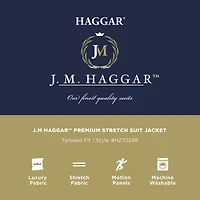 Haggar JMH Tailored Prominent Twill Mens Stretch Fabric Modern Fit Suit Jacket