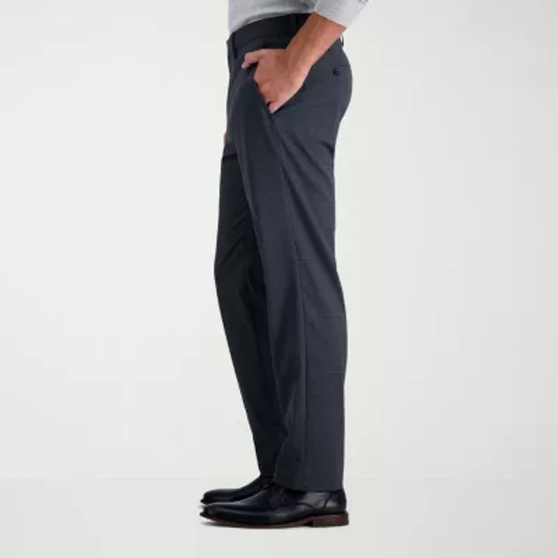 Haggar JMH Tailored Windowpane Mens Modern Fit Flat Front Suit Pant