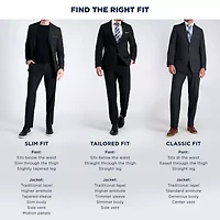 Haggar JMH Tailored Windowpane Mens Modern Fit Flat Front Suit Pant