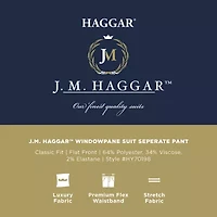 Haggar JMH Tailored Windowpane Mens Modern Fit Flat Front Suit Pant