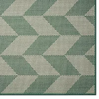 Nicole Miller Country Calla Herringbone Washable Outdoor Rectangular Area Rug
