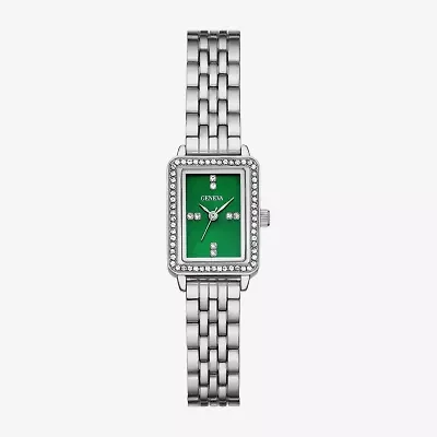 Geneva Womens Crystal Accent Silver Tone Bracelet Watch Fmdjm308