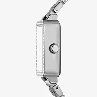 Geneva Womens Crystal Accent Silver Tone Bracelet Watch Fmdjm308