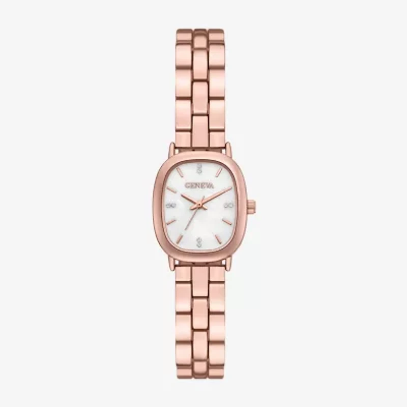 Geneva Womens Rose Goldtone Bracelet Watch Fmdjm310
