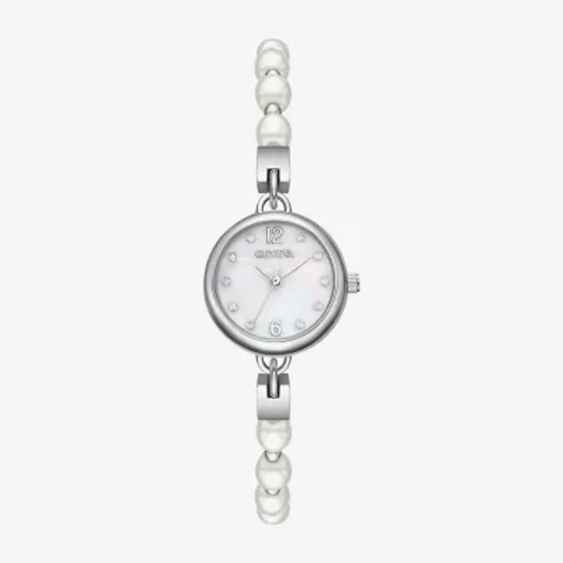 Geneva Womens Crystal Accent Silver Tone Bracelet Watch Fmdjm311