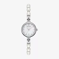 Geneva Womens Crystal Accent Silver Tone Bracelet Watch Fmdjm311