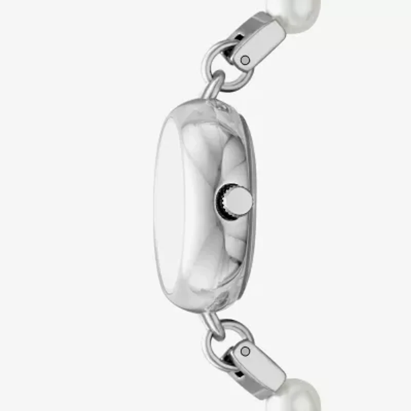 Geneva Womens Crystal Accent Silver Tone Bracelet Watch Fmdjm311