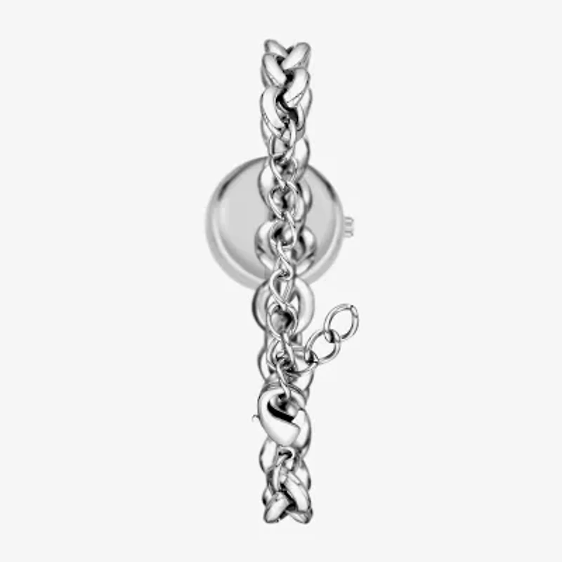 Geneva Womens Crystal Accent Silver Tone Bracelet Watch Fmdjm312