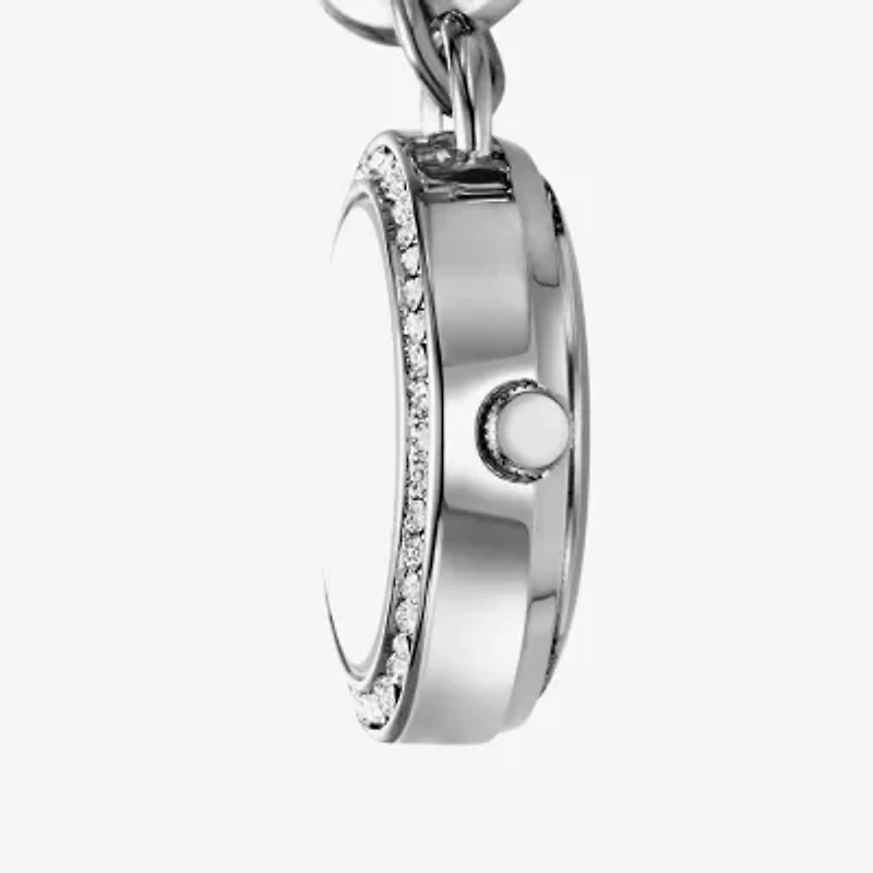 Geneva Womens Crystal Accent Silver Tone Bracelet Watch Fmdjm312