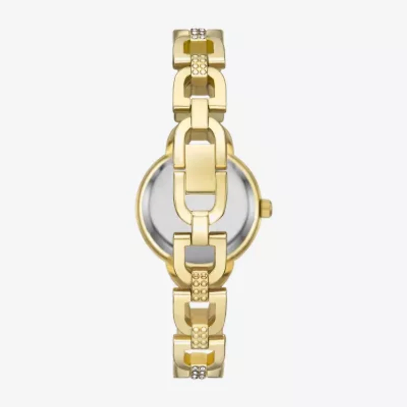 Geneva Womens Crystal Accent Gold Tone Bracelet Watch Fmdjm314