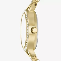 Geneva Womens Crystal Accent Gold Tone Bracelet Watch Fmdjm314