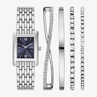 Womens Silver Tone 5-pc. Watch Boxed Set Fmdjset362